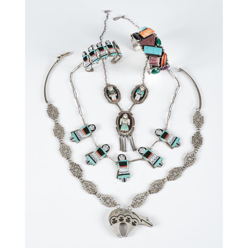 Zuni and Navajo Necklaces and Bracelets (1 of 2)
