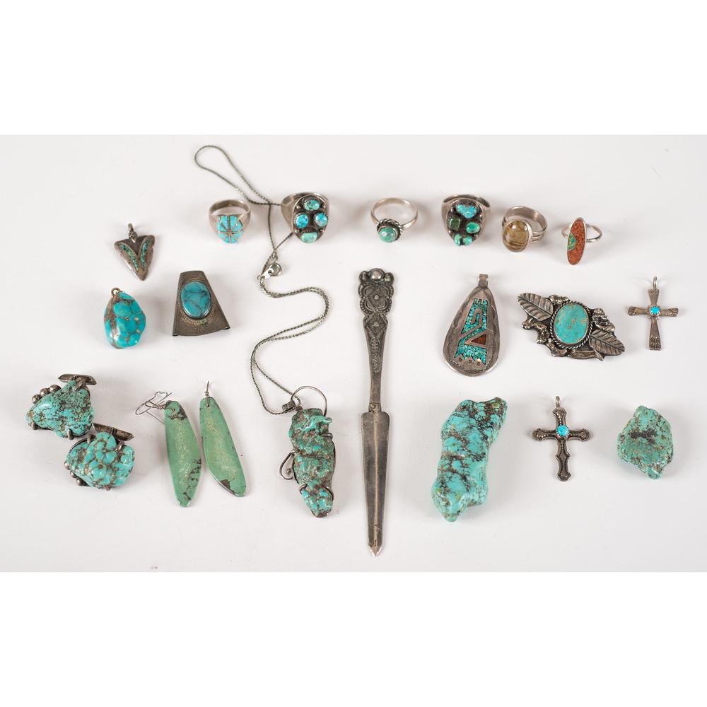 An Assortment of Navajo & Zuni  Silver & Turquoise (1 of 1)