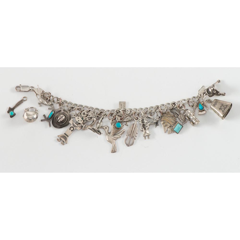 Southwestern Silver Charm Bracelet (1 of 2)