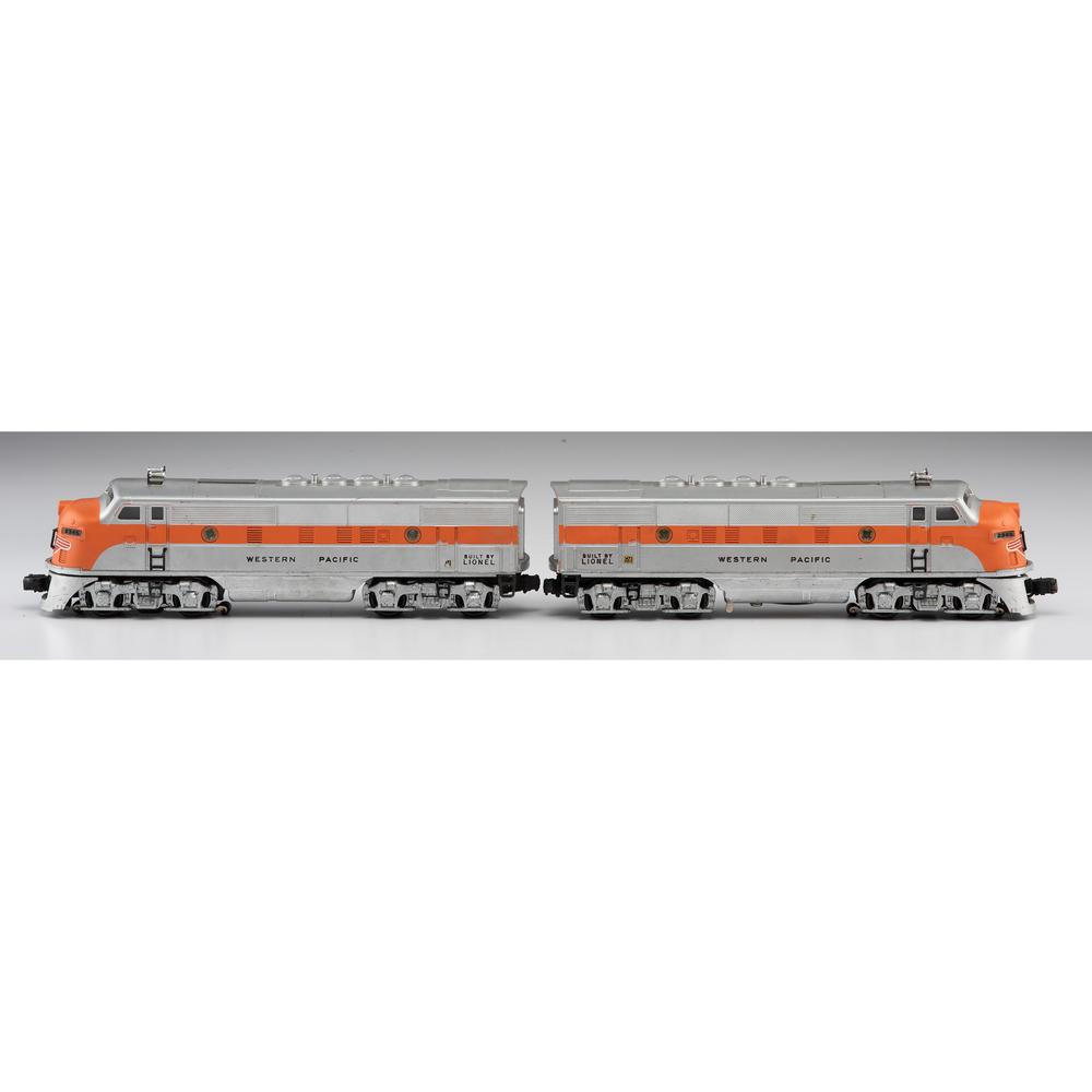 Two Lionel Western Pacific O-Gauge Trains: Two Lionel Western Pacific O-Gauge Trains Two 2345 locomotives in original boxes. Length 15 inches (each).