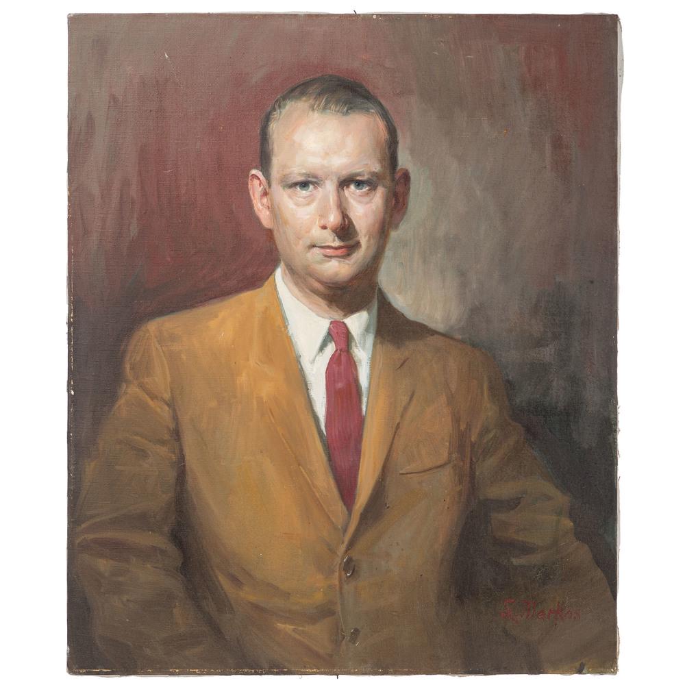 Lajos Markos (American, 1917-1993): Lajos Markos (American, 1917-1993) Portrait of Robert Spayd (1926-2011), of Dayton, Ohio oil on canvas signed lower right 24 x 20 inches (canvas).