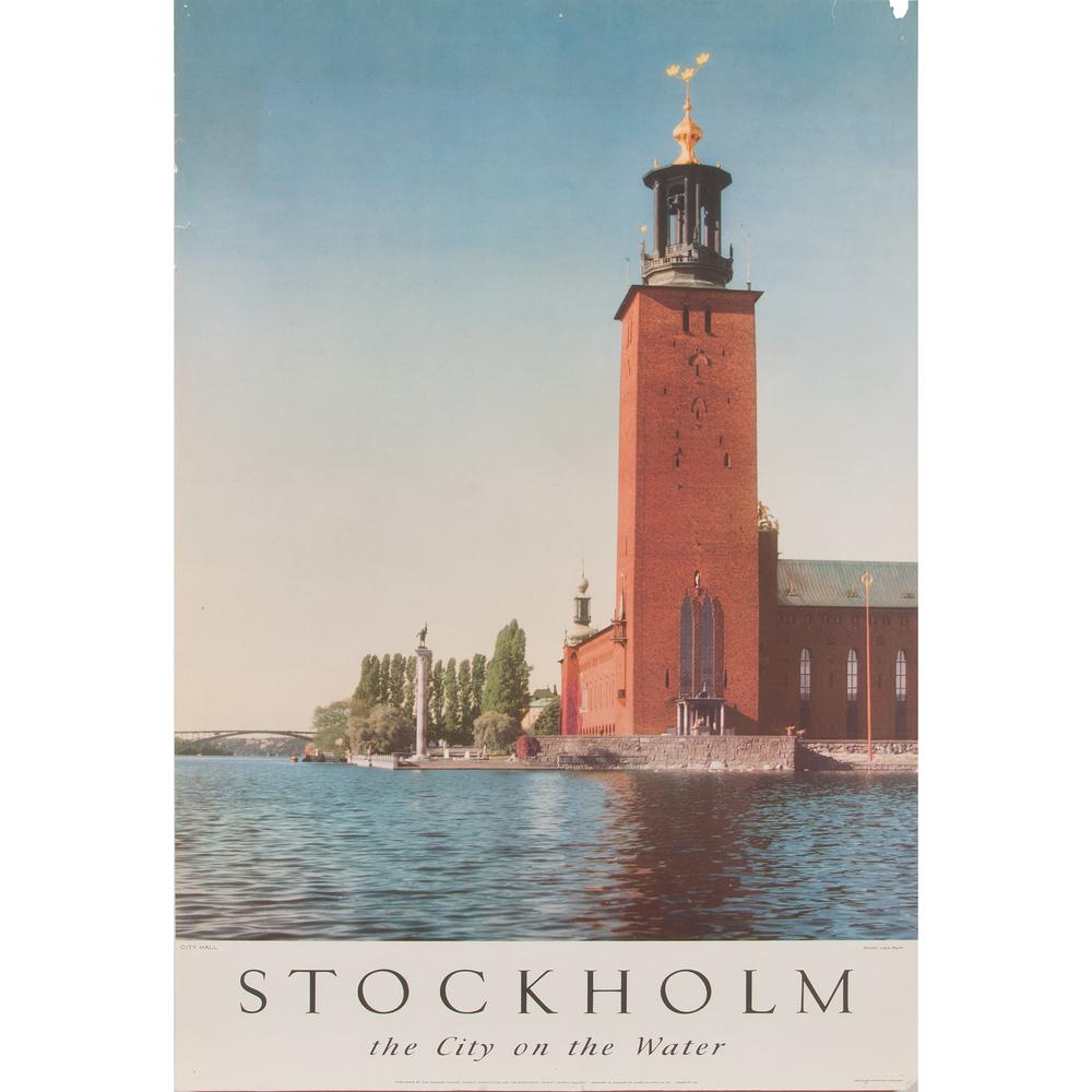 Swedish Tourist Traffic Association Photographic: ca. 1950s-1960s photographers credited Lars Ryde, Henry Blomberg, and Goran Algard all printed Sweden, two by Esselte Reklam AB and one by Wezata each 39.25 x 24.25 in.