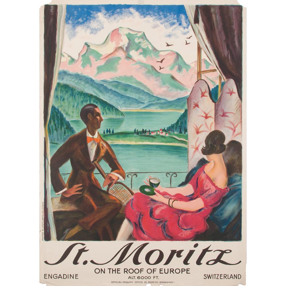 Hugo Laubi (Swiss, 1888-1959) St. Moritz (1 of 2)