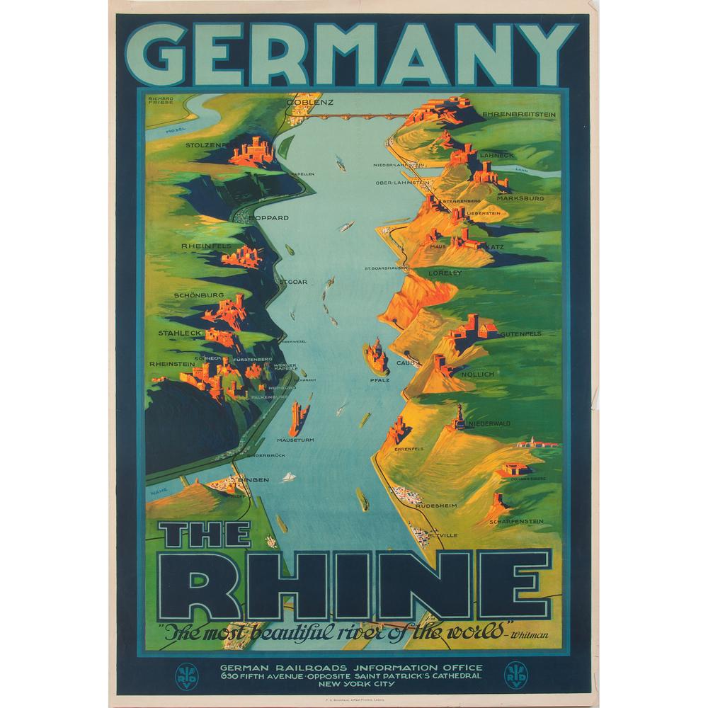 Richard Friese (German, 1886-1935) Germany The Rhine (1 of 2)