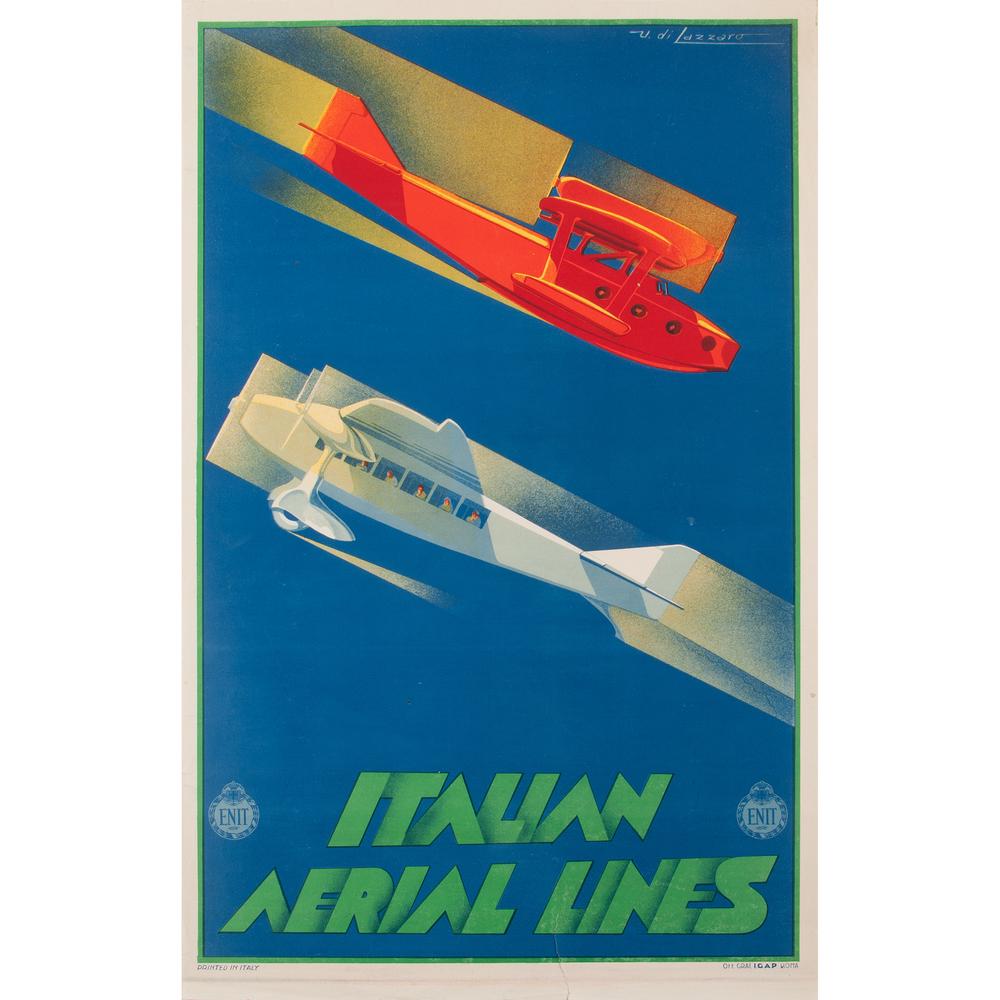 Umberto di Lazzaro (Italian, 1898-1968) Italian Aerial (1 of 2)