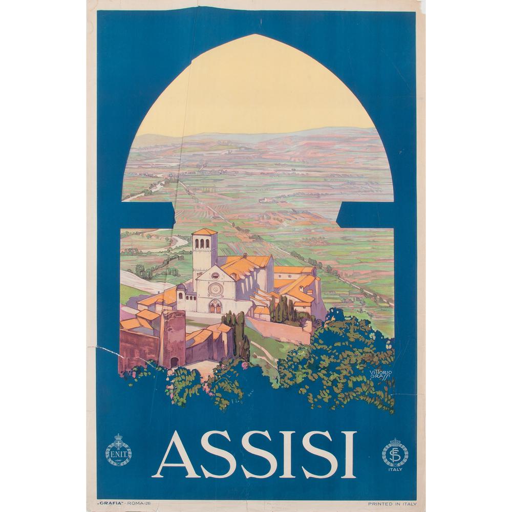 Vittorio Grassi (Italian, 1878-1955) Assisi (1 of 2)