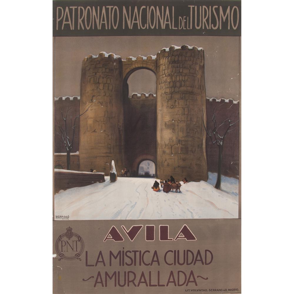 Rafael de Penagos Zalabardo (Spanish, 1889-1954) Avila (1 of 2)