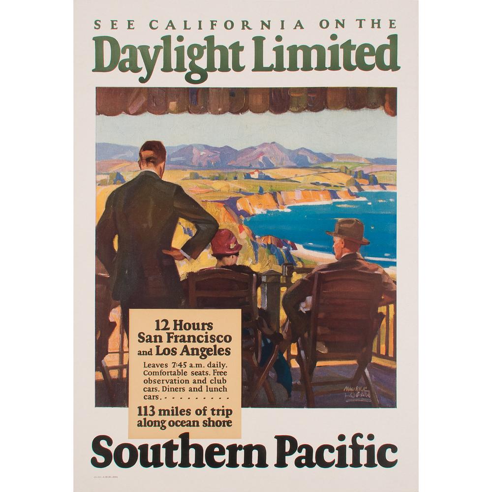 Maurice George Logan (American, 1886–1977) See: Southern Pacific ca. 1928 artist's name printed in image 23 x 16 in.