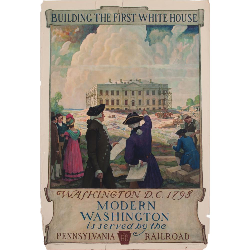 N.C. Wyeth (American, 1882-1945) Building The First (1 of 2)