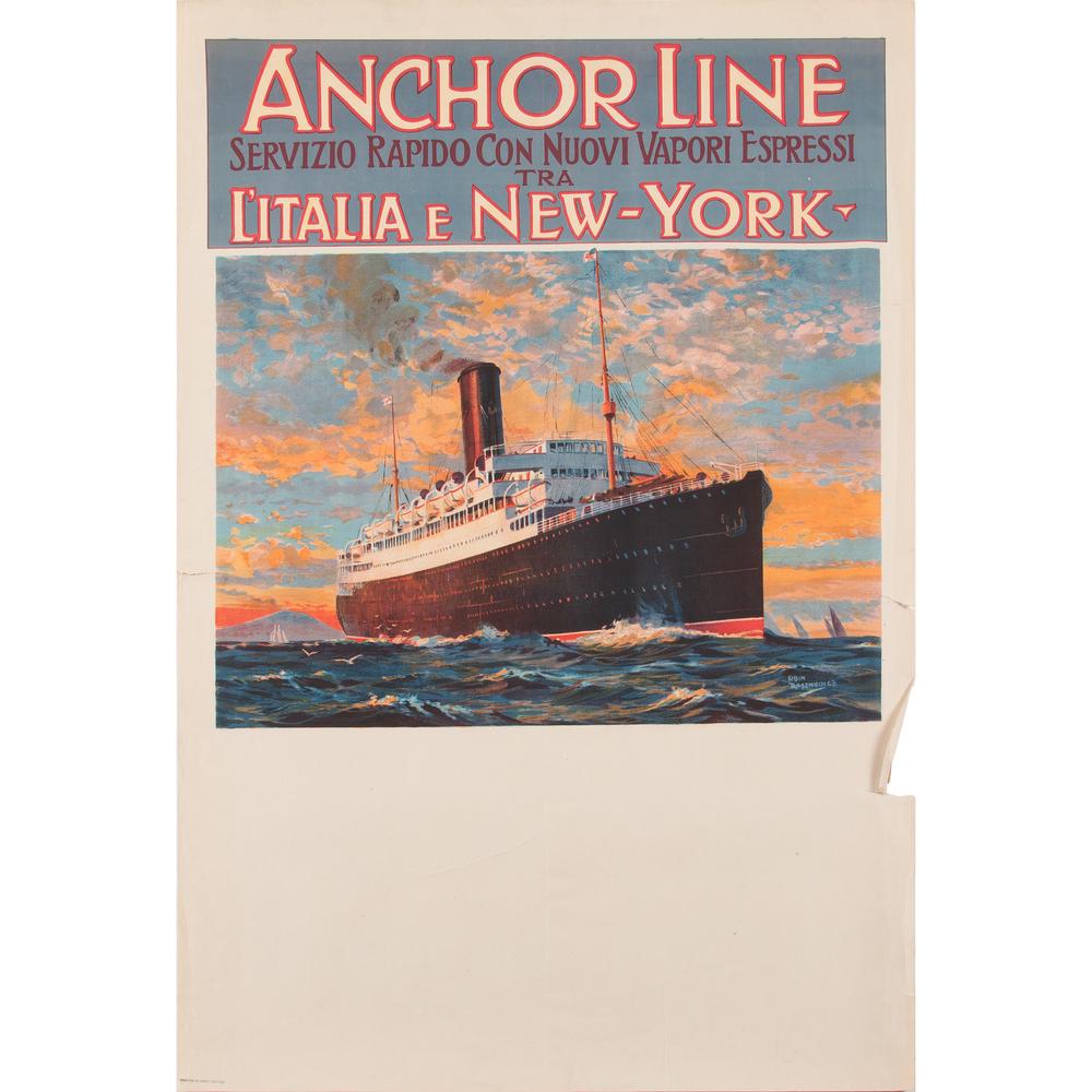 Odin Rosenvinge (British, 1880-1957) Anchor Line (1 of 2)