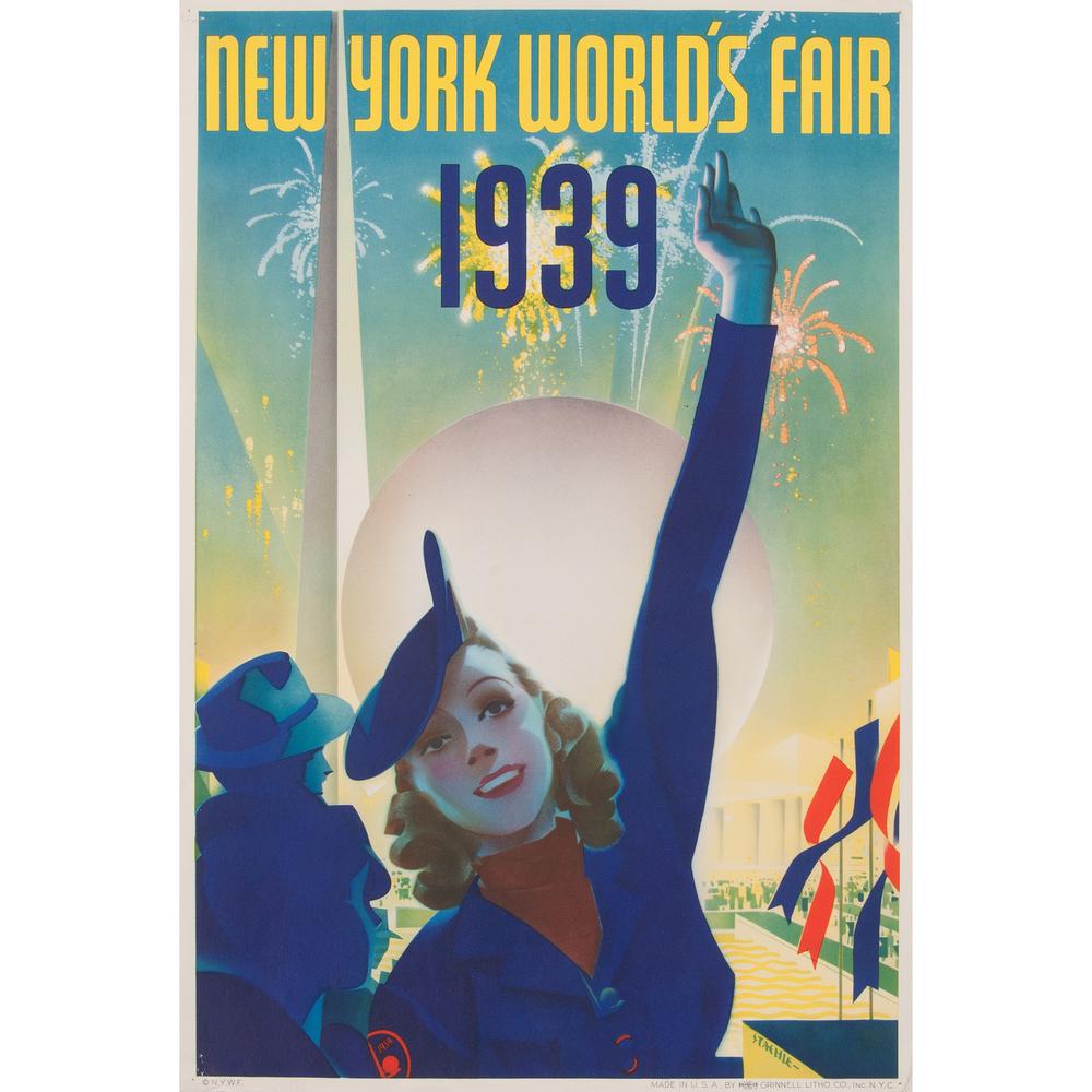 Albert Staehle (American, 1899-1974) New York World's: 1939 artist's name printed in image; printed Grinnell Litho. Co., Inc. N.Y.C. 20 x 13.5 in.