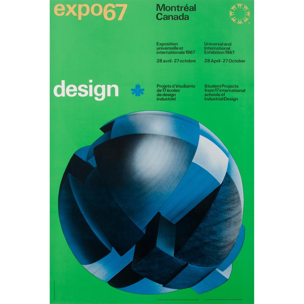 1967 Montréal World Exhibition, Lot of Four: ca. 1963 designed Studio Guy Lalumière each 30 x 20 in.