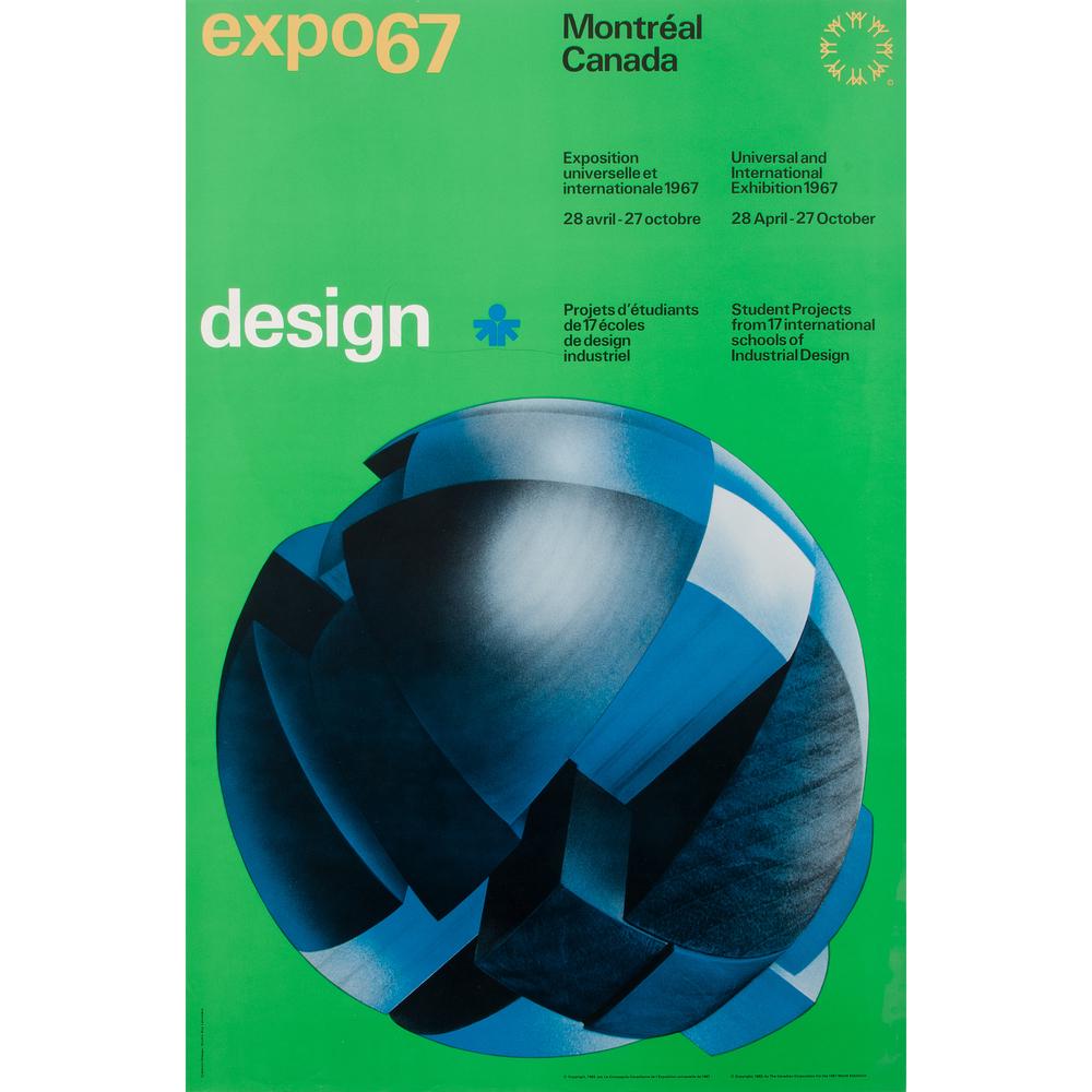 1967 Montréal World Exhibition, Lot of Five: ca. 1963 designed Studio Guy Lalumière each 30 x 20 in.
