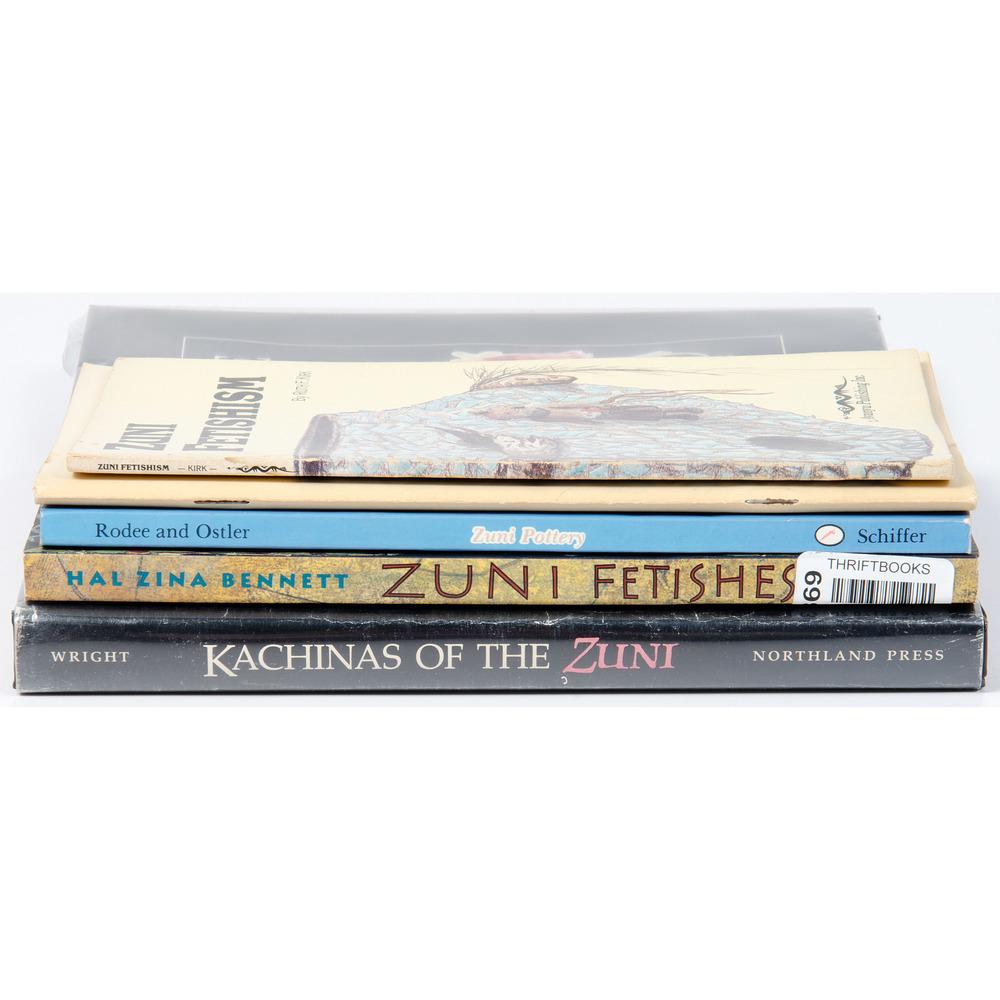[Southwest] Assortment of Books on Zuni Material: [Southwest] Assortment of Books on Zuni Material Culture lot of 5, includes: Bennett, Hal Zina. Zuni Fetishes: Using Native American Objects for Meditation, Reflection, and Insight. San Francisco: Ha
