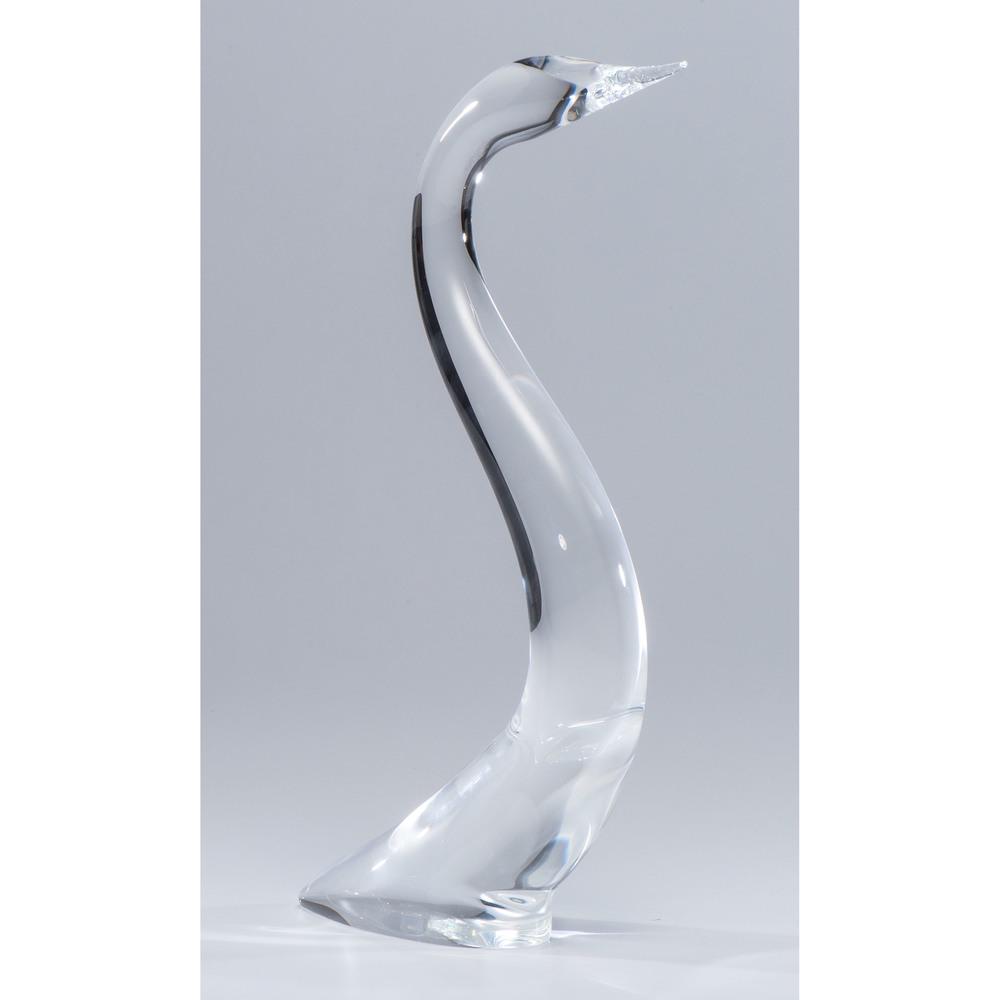 A Steuben Glass Swan: A Steuben Glass Swan 20th Century etched Steuben on bottom. in original bag. Height 15 inches.