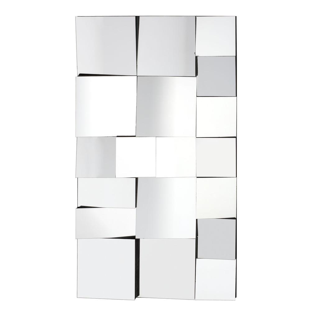 A Neal Small, Slopes Faceted Wall Mirror: A Neal Small, Slopes Faceted Wall Mirror American, 20th Century unmarked mirrored glass on wood 56 1/2 x 32 inches.