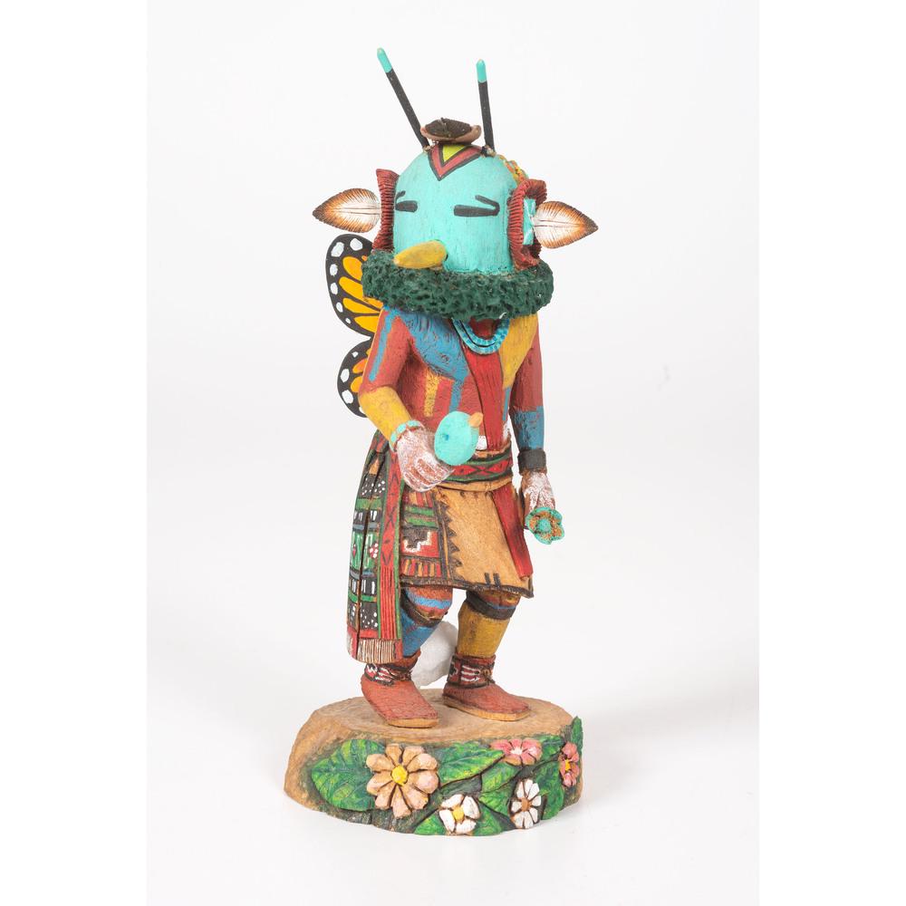 Neil David Sr. (Hopi, b. 1944) Butterfly Man Katsina: height 6.75 in., signed on base ca 2000