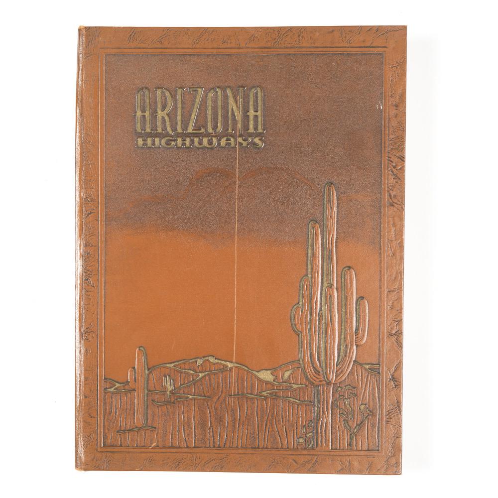 Bound Volume of Arizona Highways Magazine: includes the following issues: August 1951, July 1952, June 1953, July 1953, June 1955, September 1955, April 1956, July 1970, July 1977, September 1978, April 1983, and November 2000
