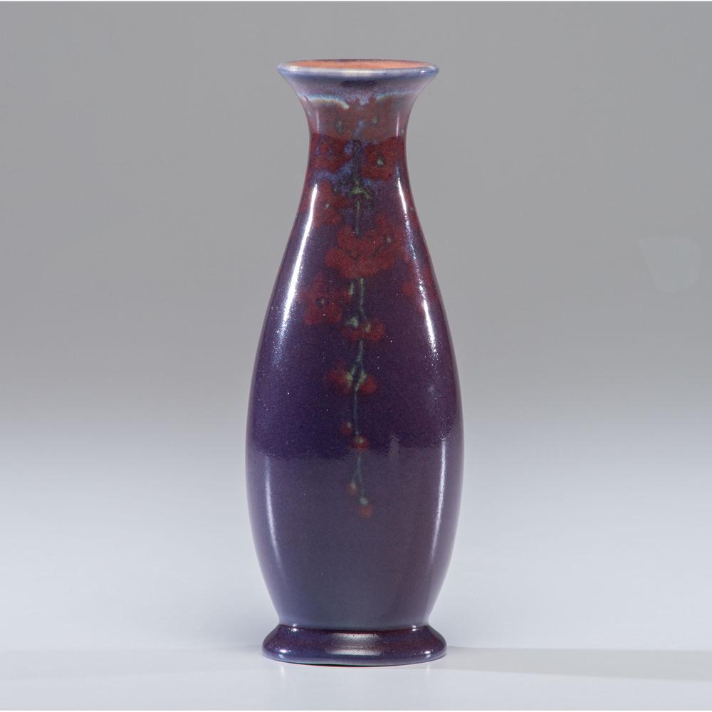 A Rookwood Pottery Miniature Floral Vase, Sarah Toohey: A Rookwood Pottery Miniature Floral Vase, Sarah Toohey 1922 with factory and date mark, shape no. 357F and artist initials to underside. Height 6 1/4 inches.