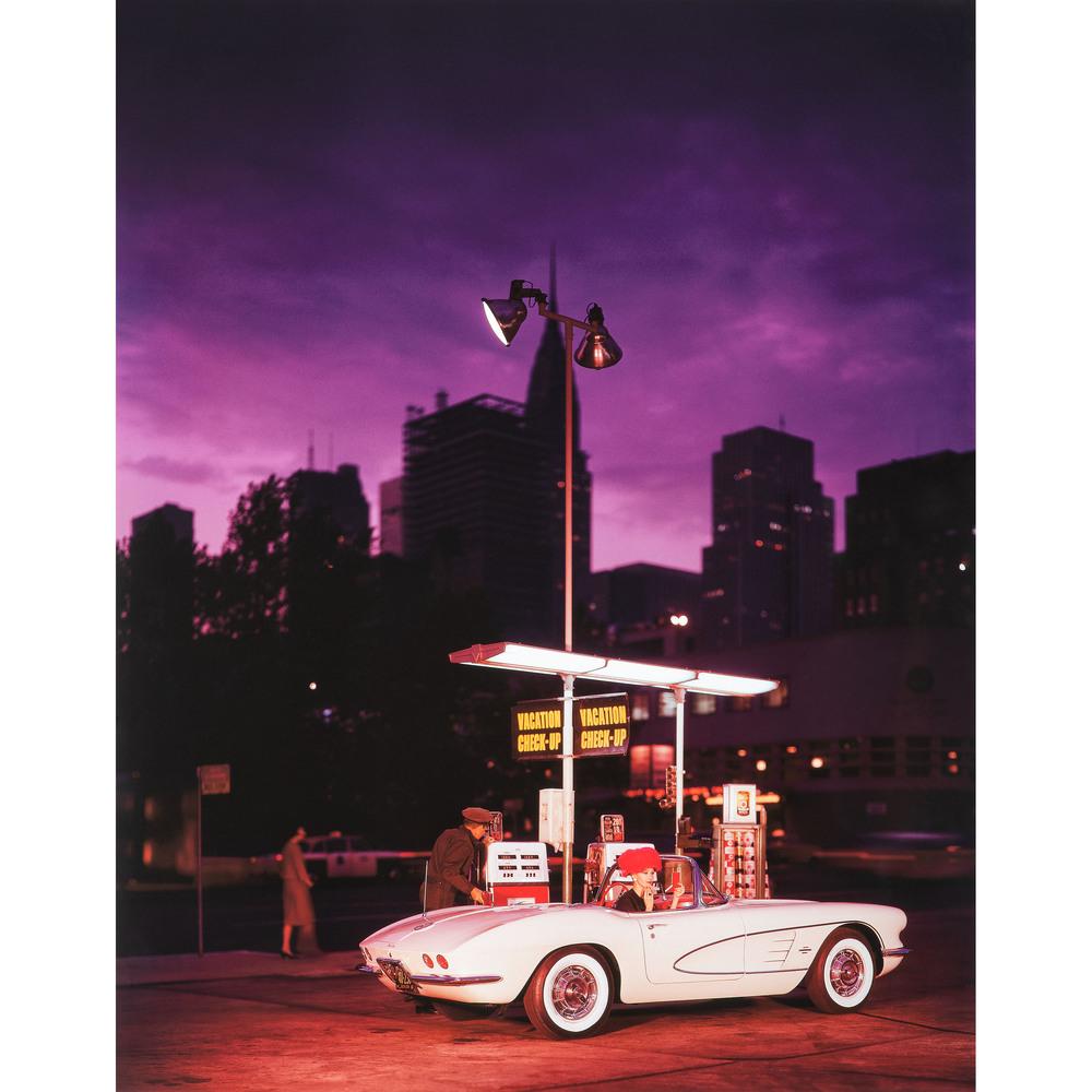 Mark Shaw (American, active 1946-1969): Mark Shaw (American, active 1946-1969) Pink Hat/Corvette print after the 1960 photograph estate stamped, signed David Shaw and numbered 3/15 on verso framed sheet size 24 x 36 inches.