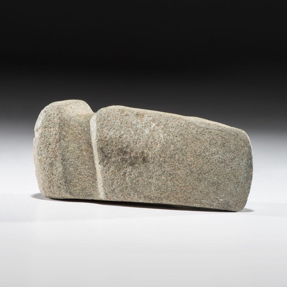 A 3/4 Slant Groove Axe, Length 6-3/4 in.: A 3/4 Slant Groove Axe, Length 6-3/4 in. Late Archaic Period, 4000-1000 B.C. Pierce County, Wisconsin length 6-3/4 in. Provenance: From the Karl G. Parchert Collection, Michigan