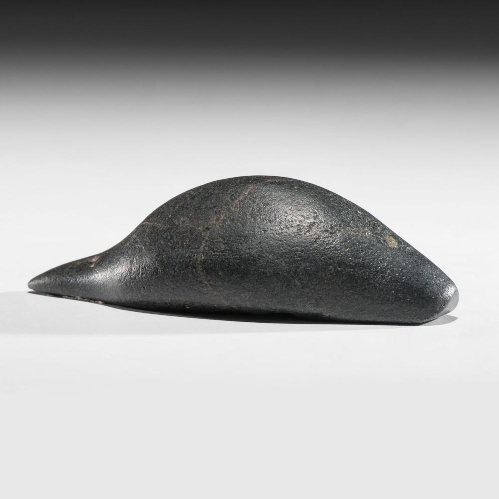 A Hardstone Lizard Effigy: A Hardstone Lizard Effigy Late Woodland Period, A.D. 500-1000 Ross County, Ohio length 3-1/2 in. Provenance Wendle Mason, Maysville, Kentucky Phil Foley Collection, Cynthiana, Kentucky Sonny Atkinson,