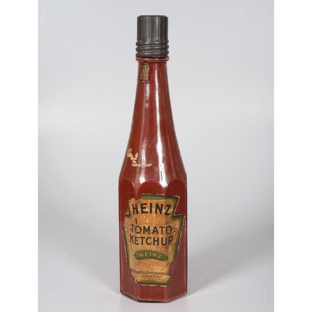 A Heinz Ketchup Glass Display Bottle: Early 20th Century Height 26 1/4 inches.