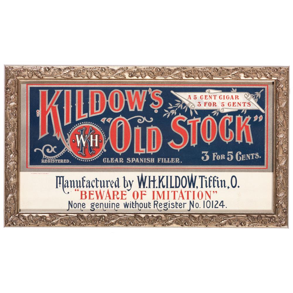 Five Metal and Lithograph Tobacco Signs: 20th Century including Mail Pouch, Beech-Nut, Polar Tobacco and Kildow's. Largest sight 32 1/2 x 19 1/2 inches.