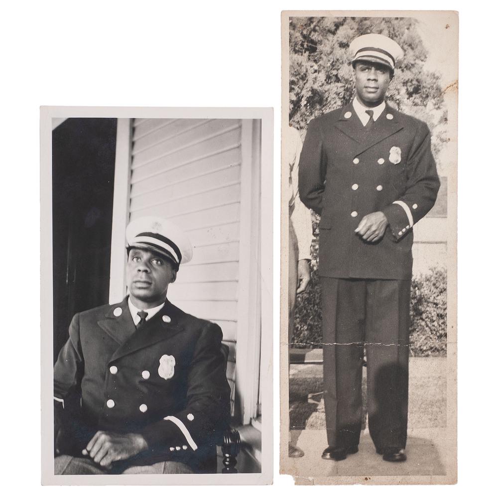 John Wilson Prayer, African American Fireman, Los: Photographic archive of John Wilson Prayer, a Black firefighter with the Los Angeles Fire Department, n.d., circa 1931-1940s. Includes 13 images, 2 (2 x 2.5 in.); 7 (3.5 x 5.75 in.); one (2.75 x 7