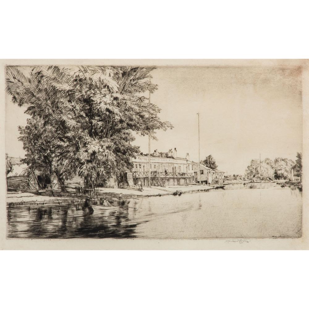 A Group of Etchings by Sir Muirhead Bone, plus: A Group of Etchings by Sir Muirhead Bone (British, 1876-1953), James McBey (British/American, 1883-1959), and Auguste-Louis Lepère (French, 1849-1918) 19th/20th Century includes Quai de L'hotel de Vi