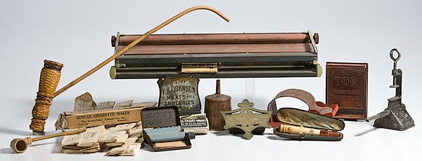 Lot of Tobacco Accoutrements, : Lot of Tobacco Accoutrements, includes 11 sheets of Yorkshire quality cigarette papers, distributed by Sears, Roebuck and Co.. Each sheet includes 50 strips making 250 cigarettes. PLUS a TOP cigaret