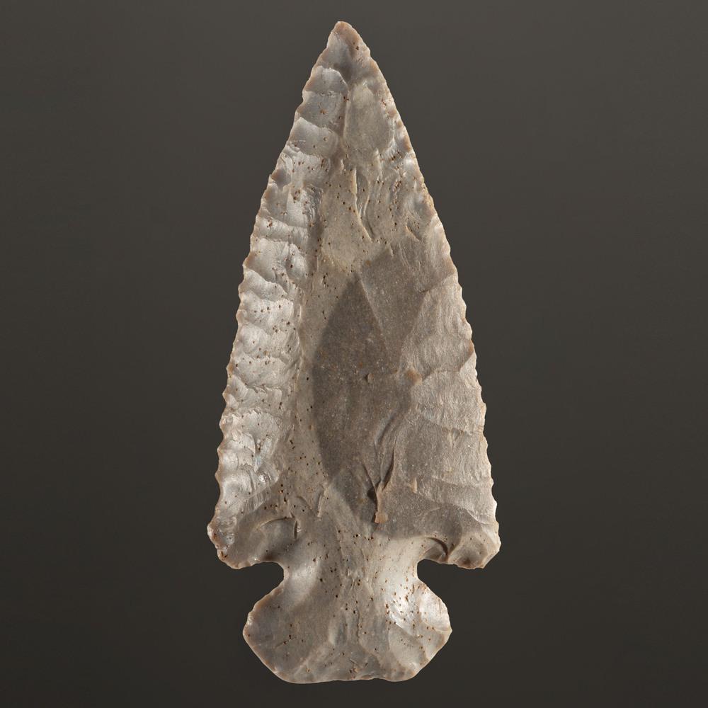 A St. Charles Dovetail Point, 2-7/8 in.: Archaic Period, 8000-500 B.C. length 2-7/8 in. Collection History: Gerber Collection Number: AG700