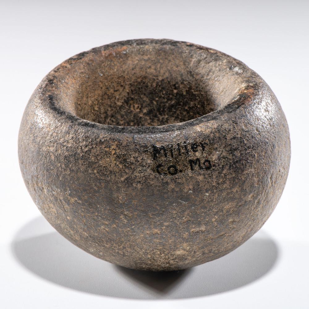 A Hardstone Cup, 3-1/4 in.: Archaic Period, 8000-500 B.C. Miller County, Missouri height 3-1/4 in.