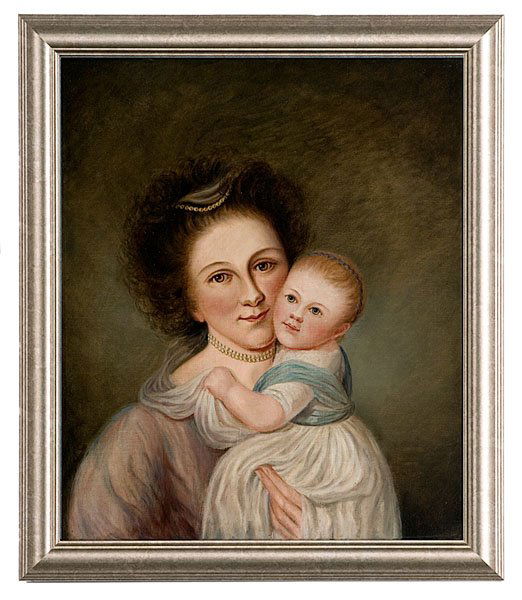 C. W. Peale (after) Oil on Canvas, : C. W. Peale (after) Oil on Canvas, American, late 19th century. Handwritten in ink on verso, Rachel Peale, wife of Charles Wilson Peale daughter of Brewer eastern shore of Maryland The original of t