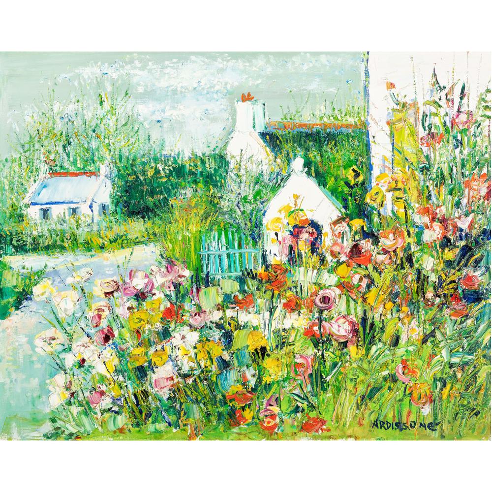 Yolande Ardissone (French, B. 1927): Le Beau Parterre oil on canvas signed Ardissone (lower right) sight: 28 1/2 x 35 1/2 inches.