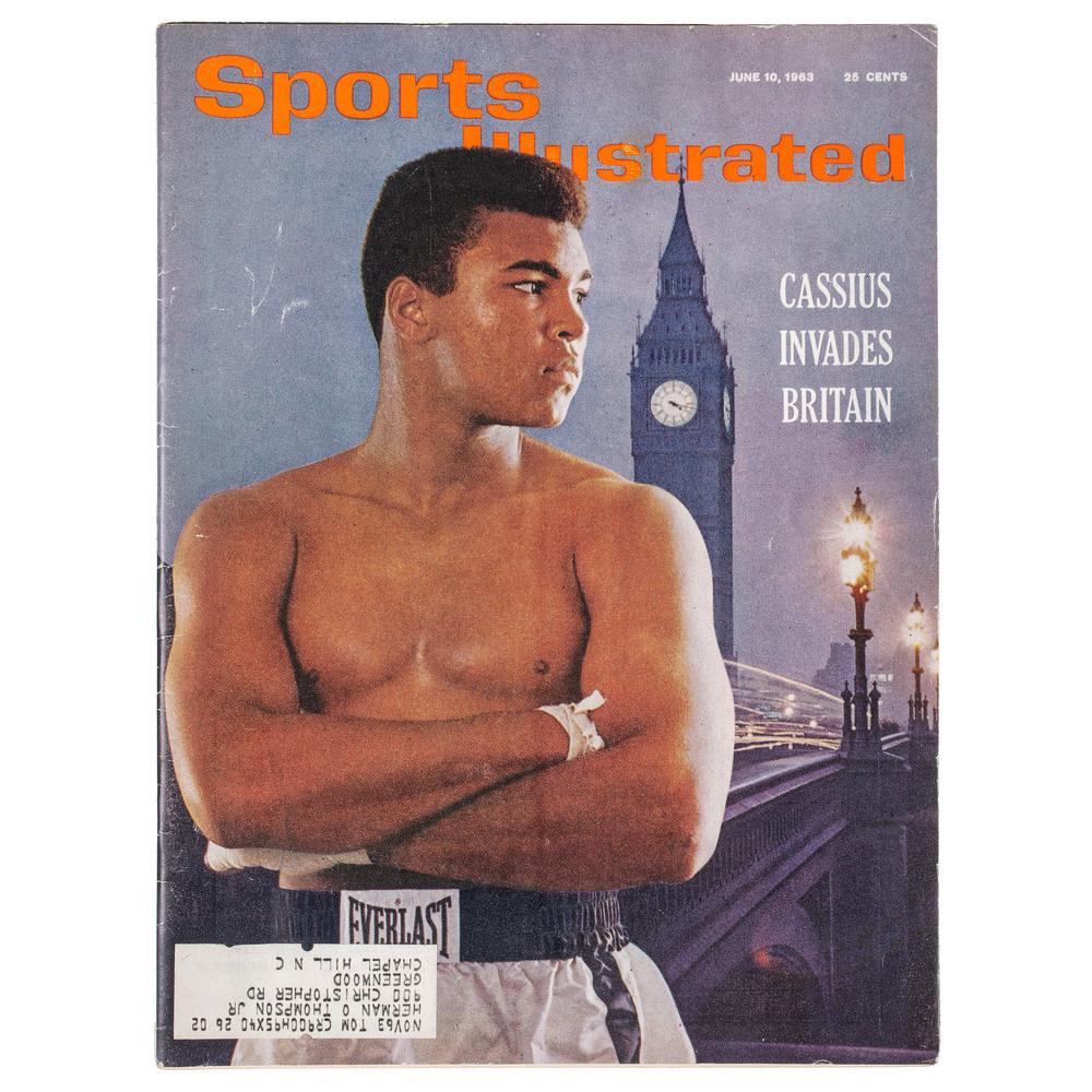 [BOXING] -- [ALI, Muhammad (1942-2016)]. Sports: [BOXING] -- [ALI, Muhammad (1942-2016)]. Sports Illustrated. Vol. 18, Number 23. Chicago: Time Inc., 10 June 1963. 4to (8.25 x 11 in.) magazine (very light creasing.) Features Muhammad Ali (here as Ca