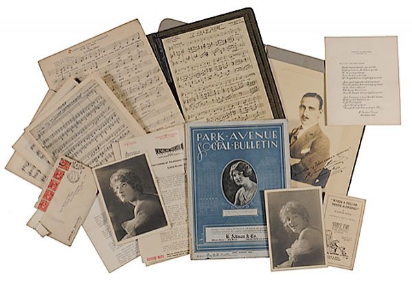 Early 20 Century Songwriters Romantic Archive, : Early 20 Century Songwriters Romantic Archive, included is an assortment of letters and sonnets written by Hugo Gordon Duval, a musician, New York society man and president of the Park Avenue Associ