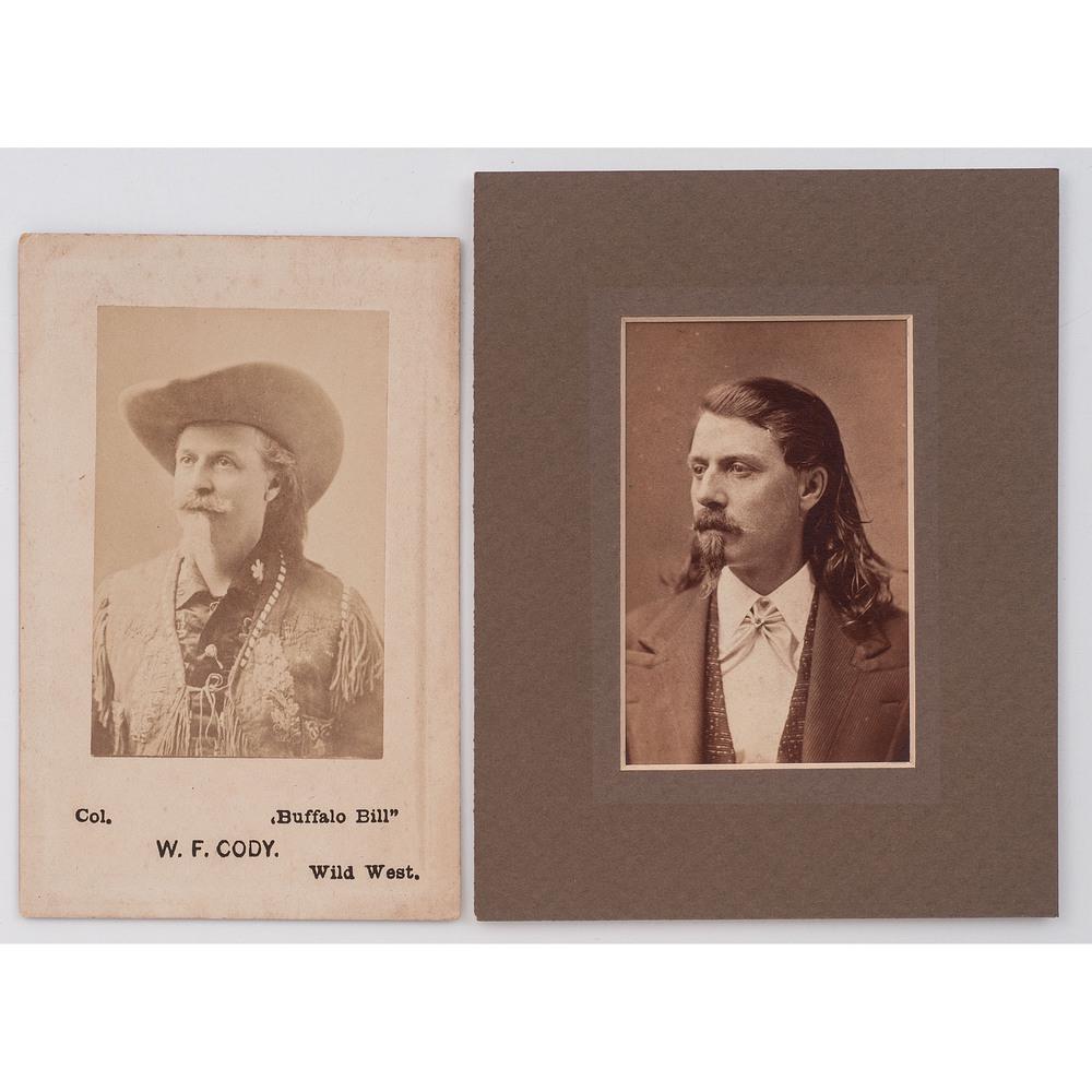 CODY, William "Buffalo Bill" (1846-1917). CDV bust: CODY, William "Buffalo Bill" (1846-1917). CDV bust portrait. New York: Gurney and Son, [ca 1875]. Albumen photograph on cardstock mount, visible area 2 1/8 x 3 3/8 in., matted (light spotting, unexami