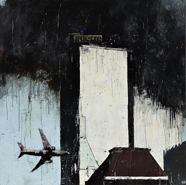 Cashing the Put Options by Guy Denning (British, b: Cashing the Put Options by Guy Denning (British, b. 1965), mixed media on canvas, monogrammed l.r., titled inscribed on verso; 48 x 48 in.