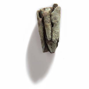 Old Copper Culture Preform, Socketed Point, and Forming: Old Copper Culture, 7000-3000 BCE Oneida County, Wisconsin length 2-1/8 in. Three tools found together. Provenance: Found by Terry Neal, Wisconsin