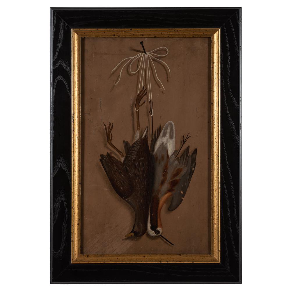 Continental School, 19th Century: Trompe L'Oeil Still Life with Game oil on panel 15 3/4 x 9 1/2 inches. Provenance: Property from the Estate of James A. Sanders, Evansville, Indiana Hindman is honored to present property from the Est