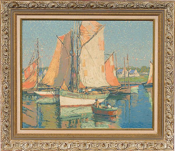 Untitled After Edgar Payne (American/Californian): Untitled After Edgar Payne (American/Californian, 1882-1947) silkscreen (serigraph) on board, signed l.l.; 19.5 x 23.5 in. and label on verso from the Monterey Peninsula Museum of Art stating artist