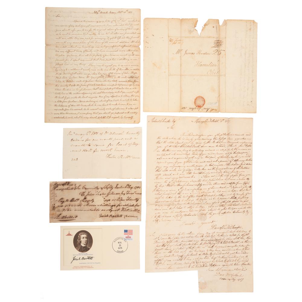 [FOUNDING FATHERS]. Collection of 14 autographs of (1 of 1)