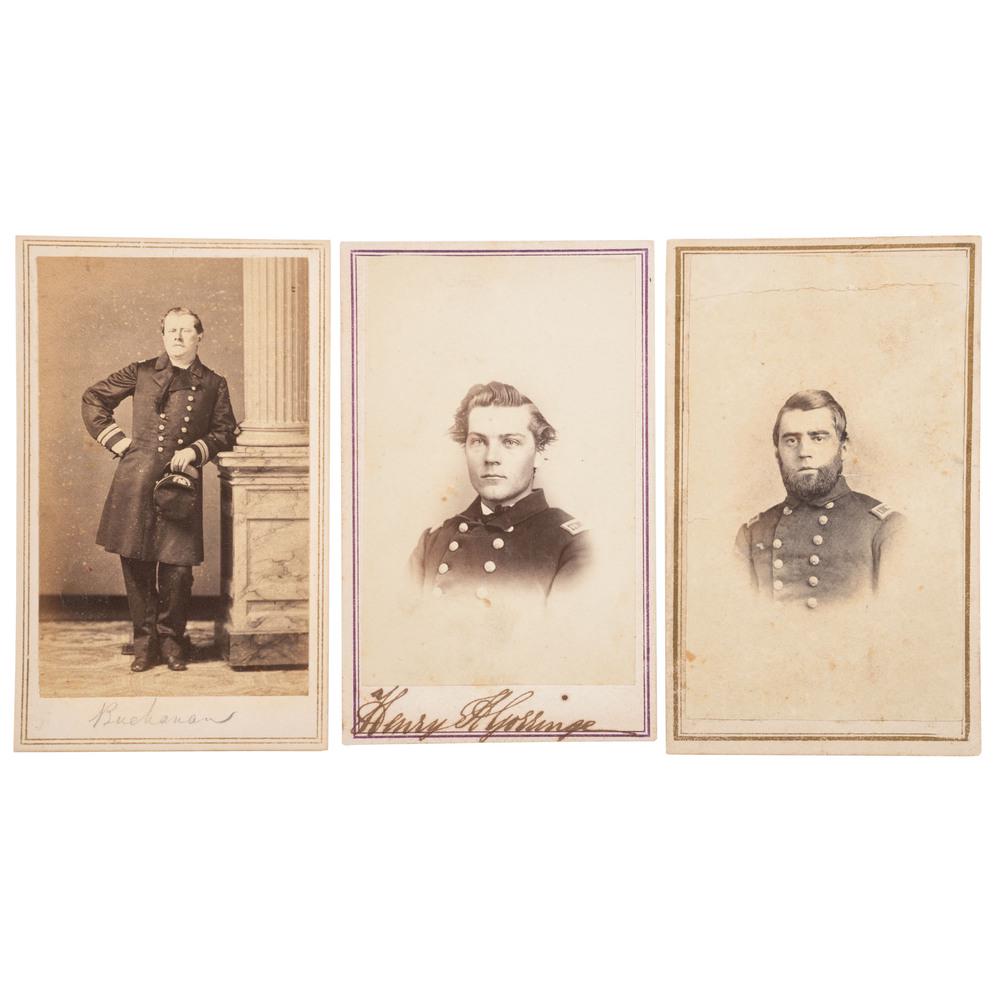 [CIVIL WAR]. A group of 3 CDVs of identified US Navy (1 of 2)