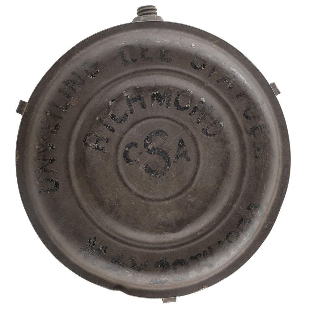 [CIVIL WAR]. Confederate tin canteen later carried by (1 of 2)