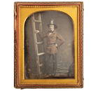 [EARLY PHOTOGRAPHY]. Half plate daguerreotype of