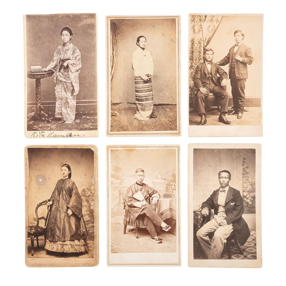 [EARLY PHOTOGRAPHY]. A group of 13 CDVs featuring Asian (1 of 4)