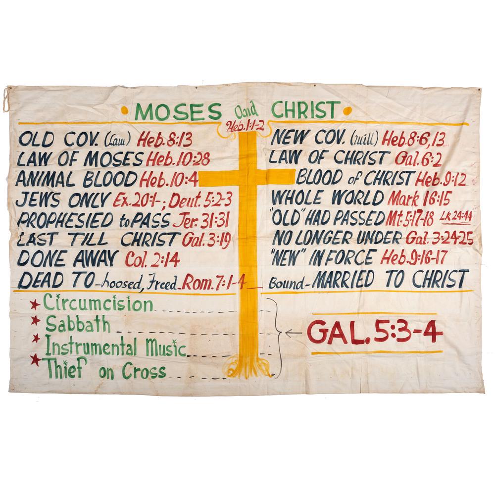 [RELIGION]. Moses and Christ. Illustrated church tent (1 of 1)