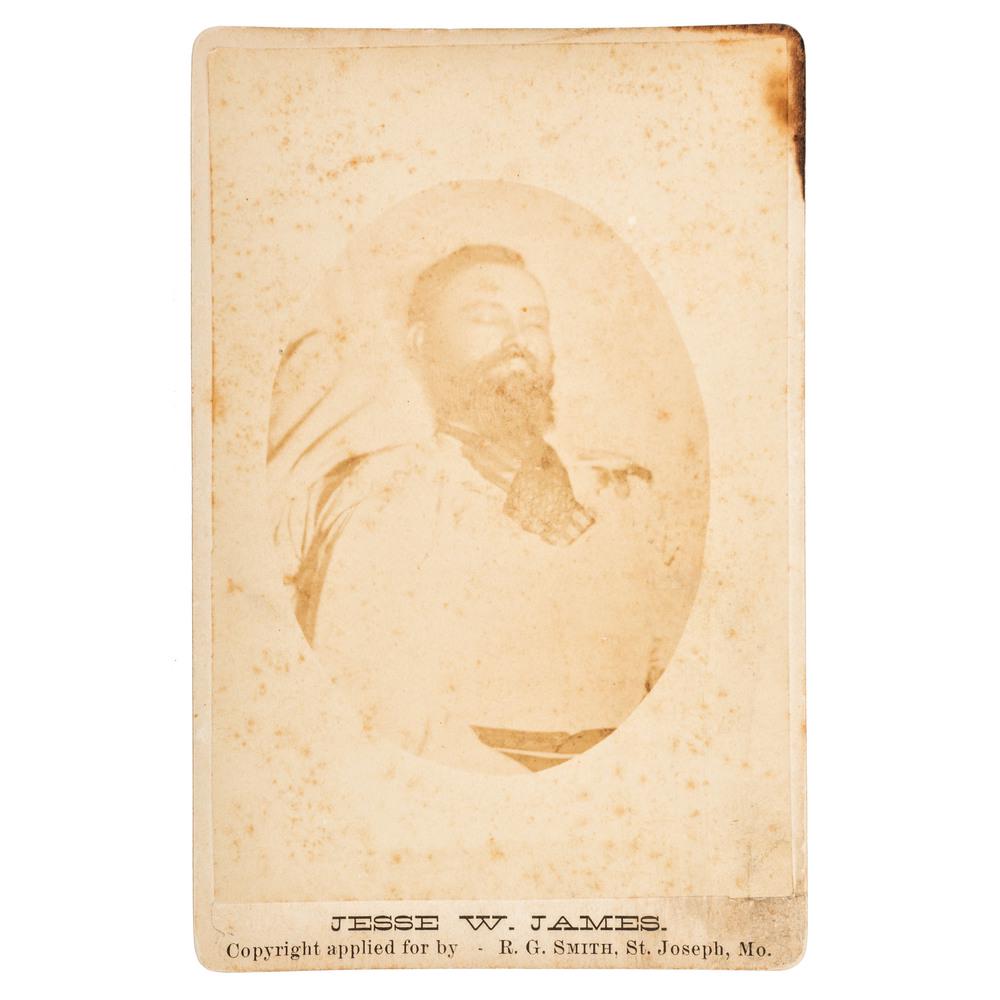 [WESTERN AMERICANA - JAMES, Jesse (1847-1882)]. Cabinet (1 of 2)