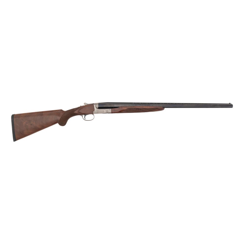 * Winchester Model 23 XTR Pigeon Grade with Original: 12 gauge. Modified and improved cylinder chokes. 3" chamber length. 26" barrel length. 14.25" length of pull. 6.5" drop to comb. 9.5" drop to heel. SN: PWK008041E. Break action side by side shotgun wi